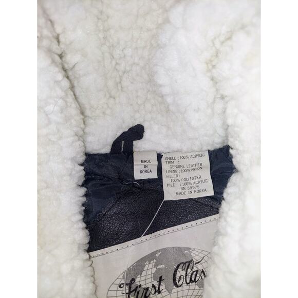 first class 100% acrylic with genuine leather trim jacket - Picture 6 of 7